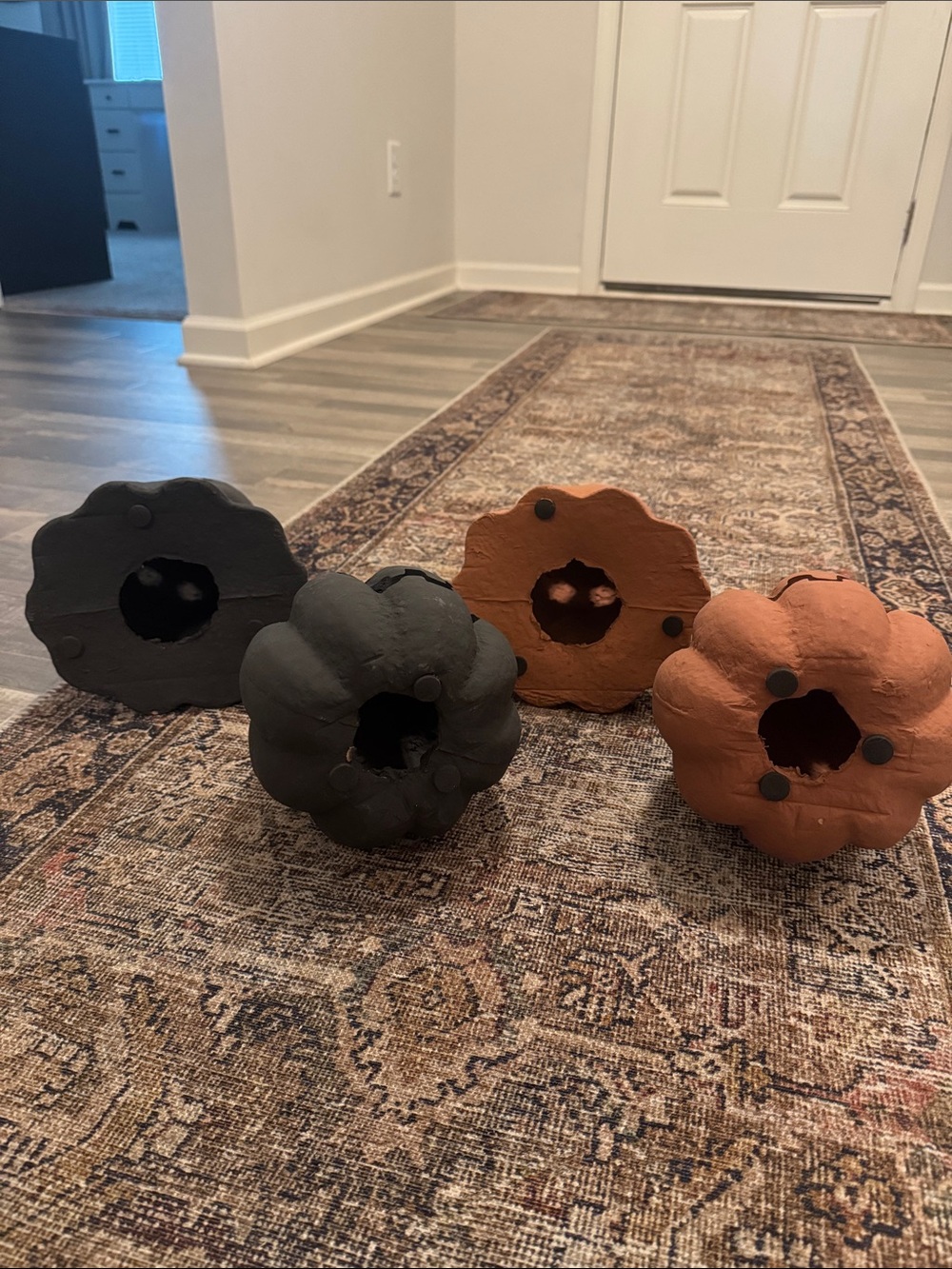 Halloween Jackolanterns and Ghost Décor Set - Terra-cotta and Black - Picture 2 of 3